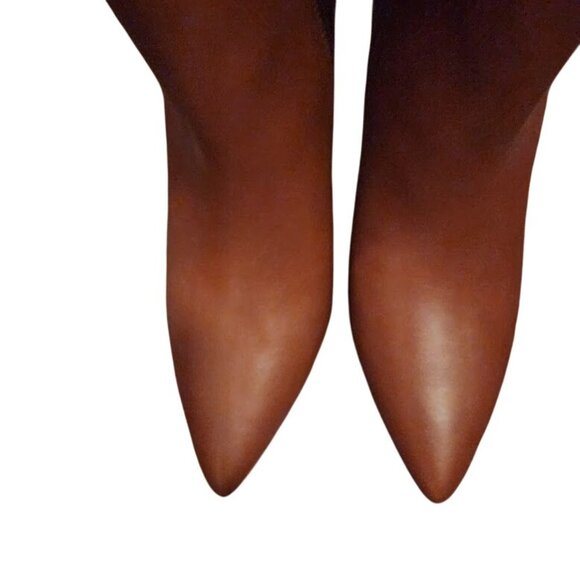 JustFab Alice Boot Cognac Brown Knee High Bootie Women's 8 - Picture 5 of 14